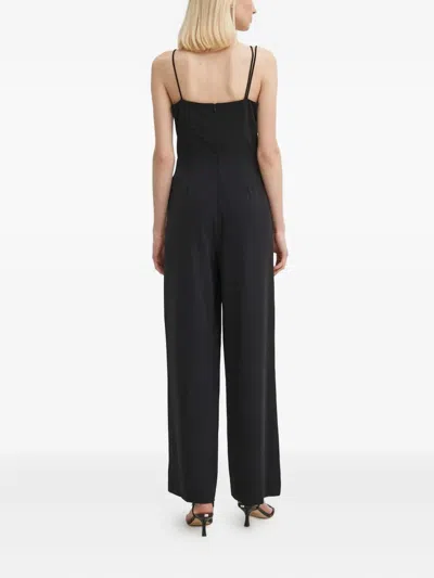 Sisley Paris Asymmetric-neck Jumpsuit In Black