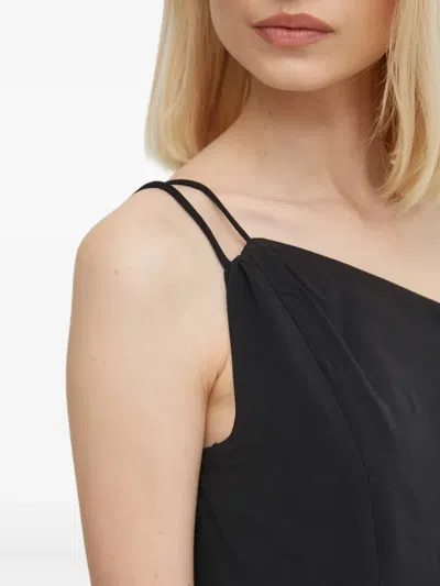 Sisley Paris Asymmetric-neck Jumpsuit In Black