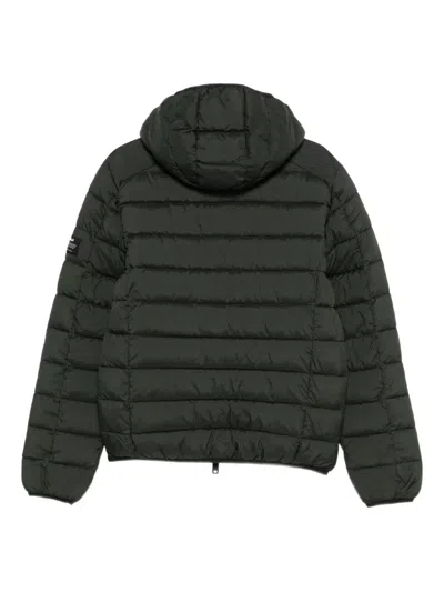 Ecoalf Hooded Quilted Jacket In Green