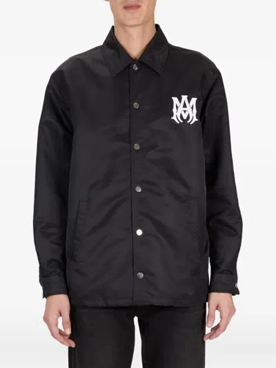 Amiri Logo Buttoned Jacket In Black