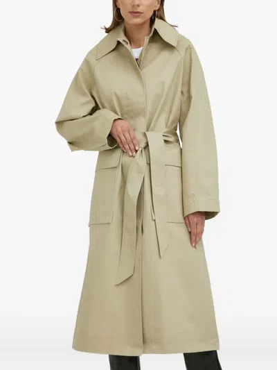Day Birger Et Mikkelsen Buttoned Belted Coat In Neutral