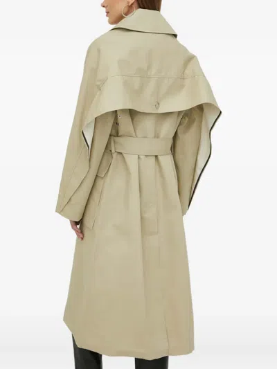 Day Birger Et Mikkelsen Buttoned Belted Coat In Neutral
