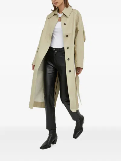 Day Birger Et Mikkelsen Buttoned Belted Coat In Neutral