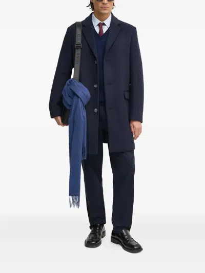 Barbour Logo-patch Trousers In Blue