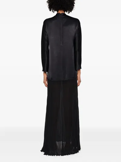 半透明拼接连衣裙