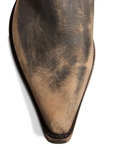 Khaite Clive Over The Knee Western Boot In Brown