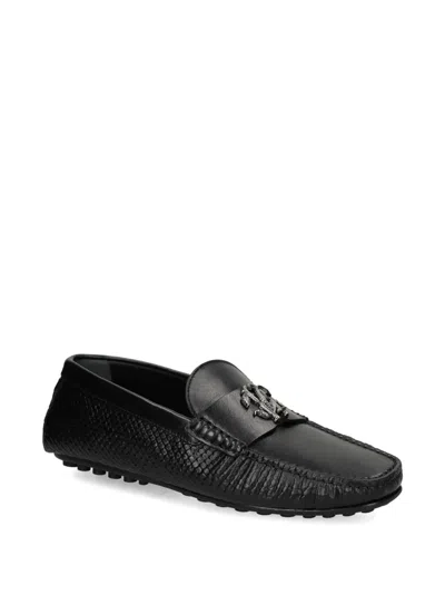 Roberto Cavalli Leather Loafers In Black