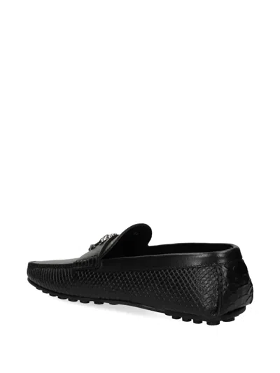 Roberto Cavalli Leather Loafers In Black