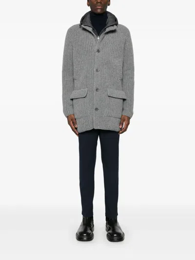 Herno Double-layer Coat In Gray