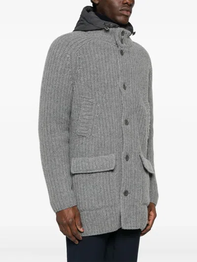 Herno Double-layer Coat In Gray