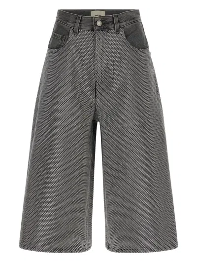 Haikure Bermuda Shorts With Pockets And Belt Loops In Multi