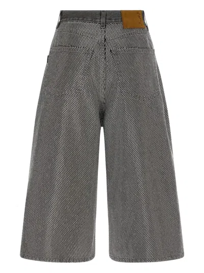 Haikure Bermuda Shorts With Pockets And Belt Loops In Multi