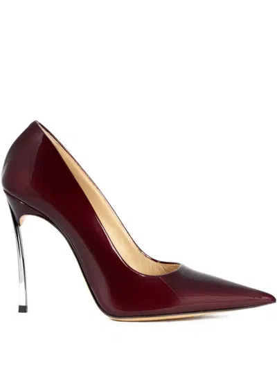 Casadei Bordeaux Pumps With High Stiletto Heel In Patent Leather Woman In Red