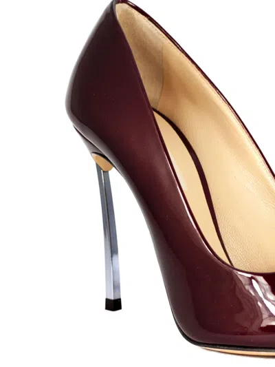 Casadei Bordeaux Pumps With High Stiletto Heel In Patent Leather Woman In Red