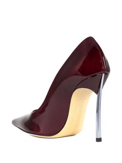 Casadei Bordeaux Pumps With High Stiletto Heel In Patent Leather Woman In Red