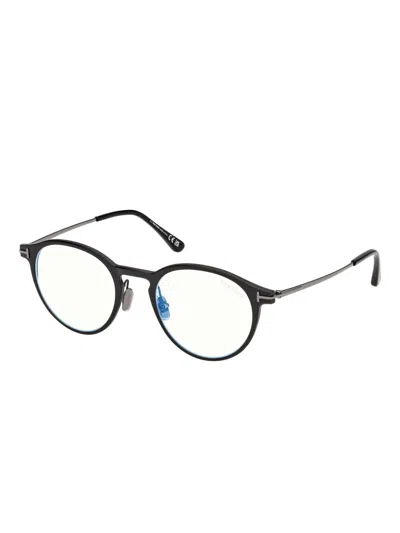 Tom Ford Round-frame Glasses In Black