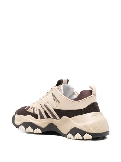 Patrizia Pepe Leather Running Sneakers In Neutral