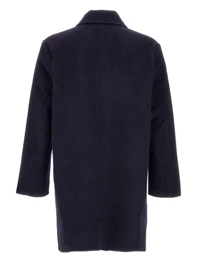 Paul Smith Double-face Buttoned Coat In Blue