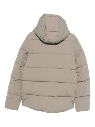 Ecoalf Bazon Hooded Puffer Jacket In Neutral