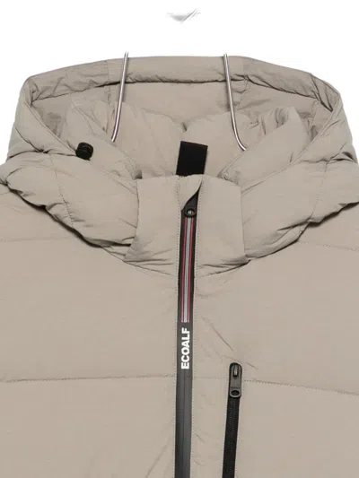 Ecoalf Bazon Hooded Puffer Jacket In Neutral