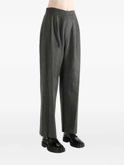 Amomento High-waisted Trousers In Black