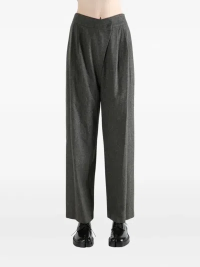 Amomento High-waisted Trousers In Black