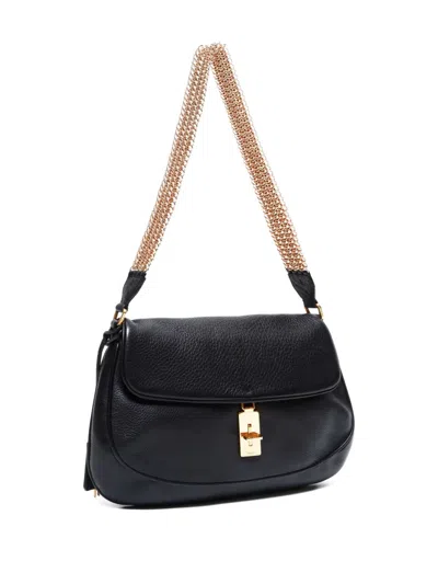 Pre-owned Prada 2000-2020s Chain-detailed Shoulder Bag In Black