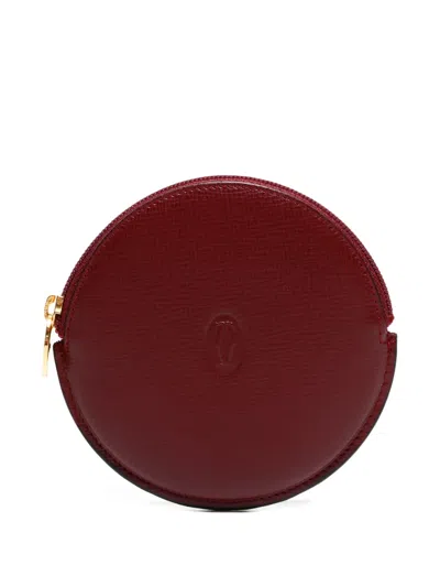 Pre-owned Cartier 1990-2010s Leather Coin Holder In Red
