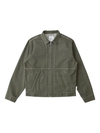 Gramicci Japanese Slub Denim Jacket In Green