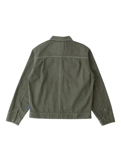 Gramicci Japanese Slub Denim Jacket In Green