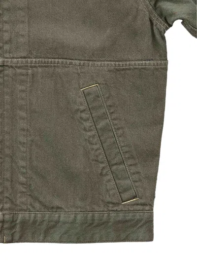 Gramicci Japanese Slub Denim Jacket In Green