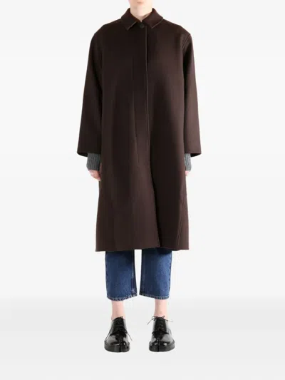 Studio Nicholson Lapel Coat In Black