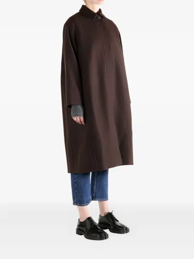 Studio Nicholson Lapel Coat In Black