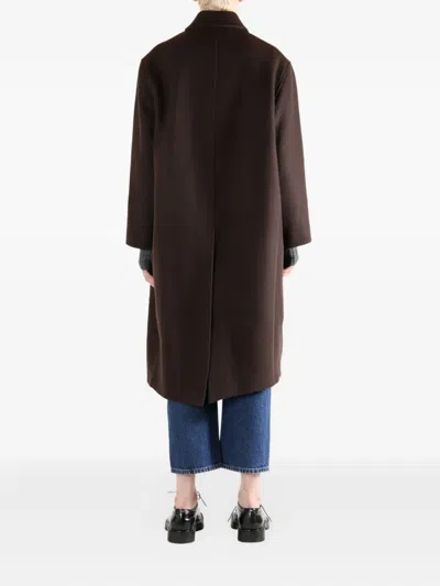 Studio Nicholson Lapel Coat In Black