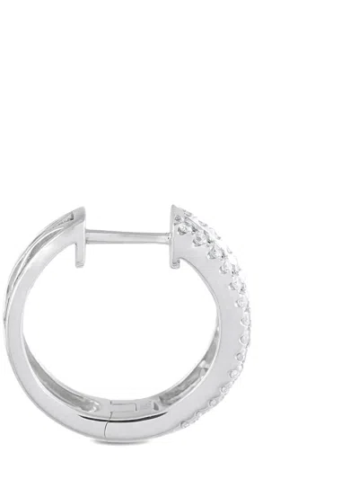 Pre-owned Lb Exclusive 18k White Gold Diamond Earrings In Silver