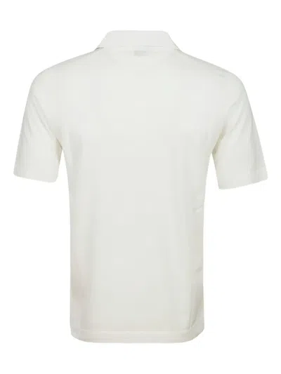Alpha Industries Button-placket Cotton Polo Shirt In White