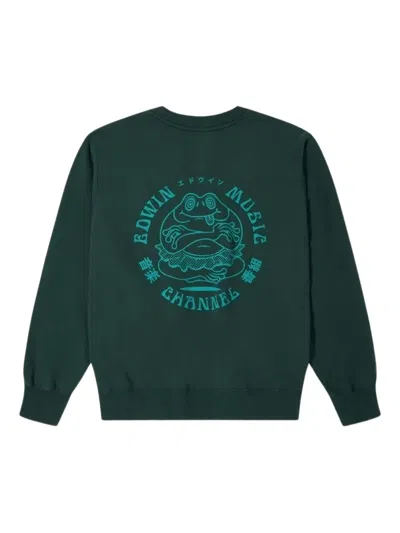 Edwin Music Channel Sweatshirt In Green