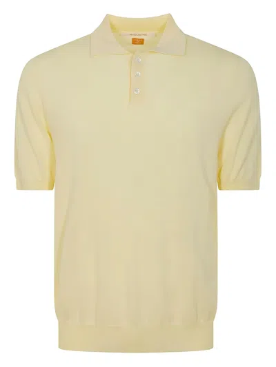 Alpha Industries Short-sleeve Button-placket Polo Shirt In Yellow