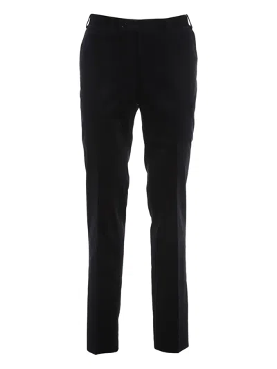 Canali Side-pocket Cotton Pants In Black