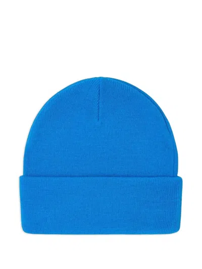 Edwin Logo-patch Beanie Hat In Blue