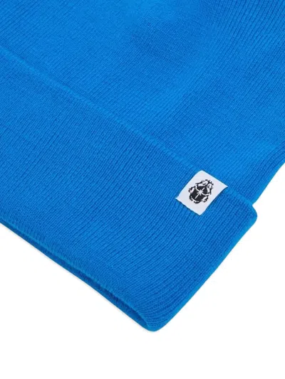 Edwin Logo-patch Beanie Hat In Blue