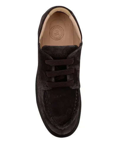 Referenc Lace-up Suede Derby Shoes In Brown