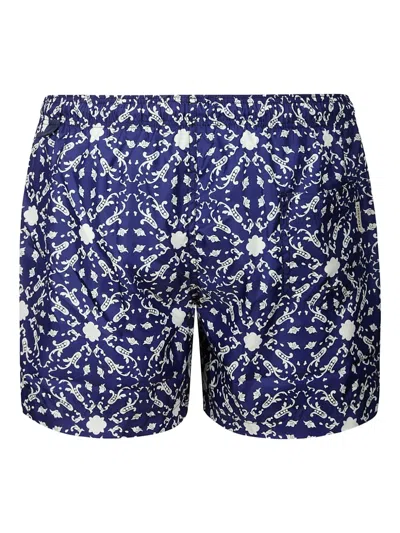 Peninsula Swimwear Floral-print Swim Shorts In Blue