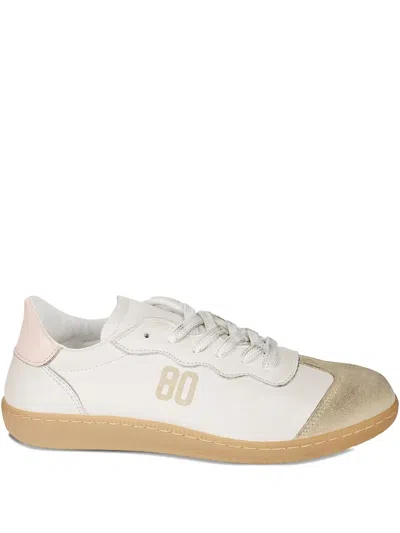 Be980 Pink Spoiler White Sneakers In White