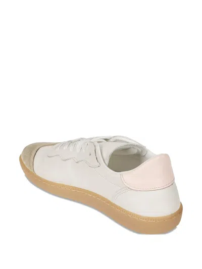 Be980 Pink Spoiler White Sneakers In White