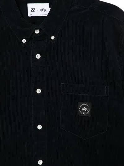 Izzue Logo-patch Shirt In Blue