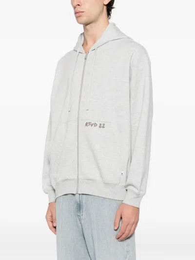 Izzue Graphic-embroidered Hoodie In Gray