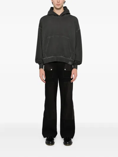 Izzue Graphic-embroidered Hoodie In Gray