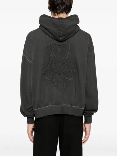 Izzue Graphic-embroidered Hoodie In Gray