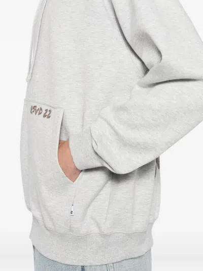 Izzue Graphic-embroidered Hoodie In Gray